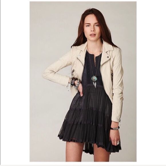 Free People "Doma" Leather Jacket - Picture 1 of 13
